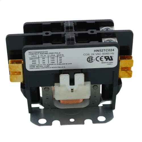 Carrier HN52TC024 contactor - side view (Voltage: 24V; Product Type: Contactor)