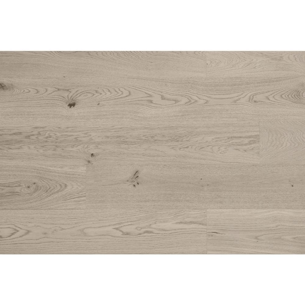 ASPEN FLOORING Ice Caps White Oak 9/16 in. T x 8.66 in. W Tongue and Groove Smooth Engineered Hardwood Flooring (31.25 sqft/case)