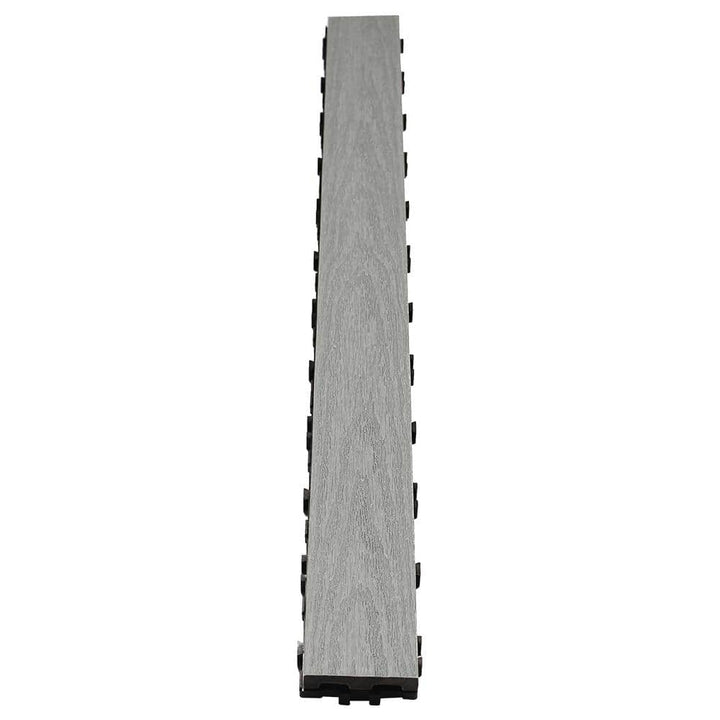 NewTechWood UltraShield Naturale 3 in. x 3 ft. Quick Composite Single Slat Deck Tile in Icelandic Smoke White (4-Pieces Per Box)