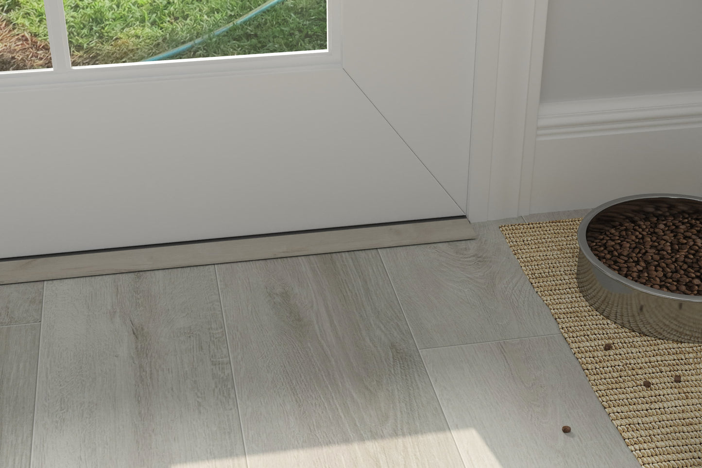 CALI Pro with Mute Step White Aspen 1.37-in x 72-in Vinyl Floor Threshold