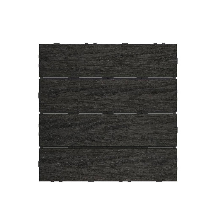 NewTechWood Ultra Shield Naturale 1 ft. By 1 ft. Quick Deck Outdoor Composite Deck Tile In Indian Ebony (10 Sq. ft. Per Box)