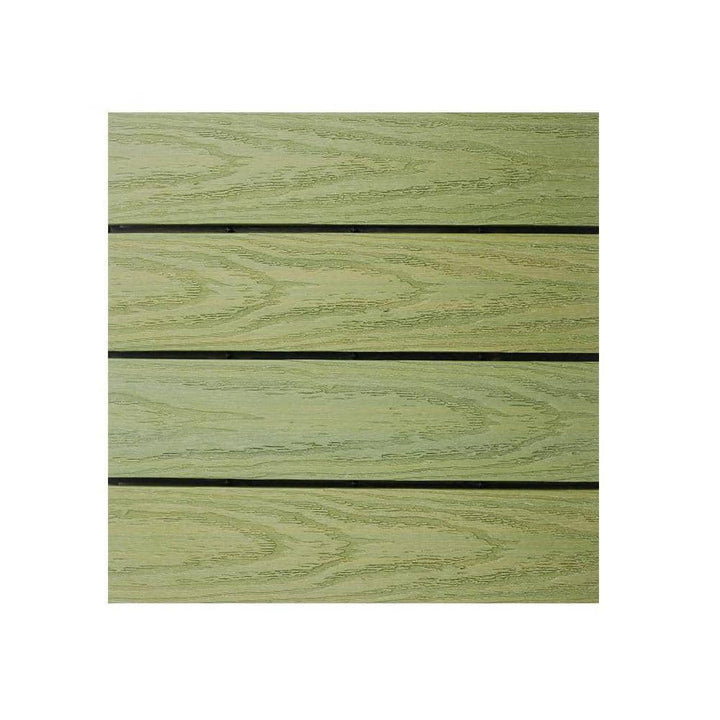NewTechWood UltraShield Naturale 1 ft. x 1 ft. Quick Deck Outdoor Composite Deck Tile in Irish Green (10 sq. ft. Per Box)
