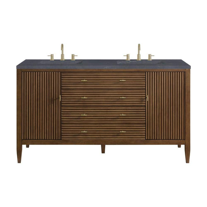James Martin Vanities Myrrin 60" Double Bath Vanity with Quartz Top