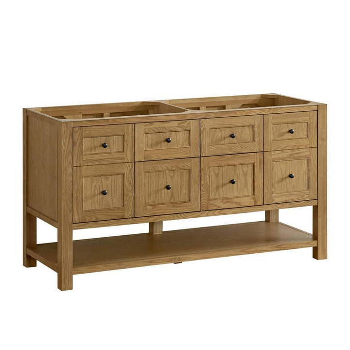 James Martin Vanities Breckenridge 60" Double Bath Vanity Cabinet, Light Natural Oak