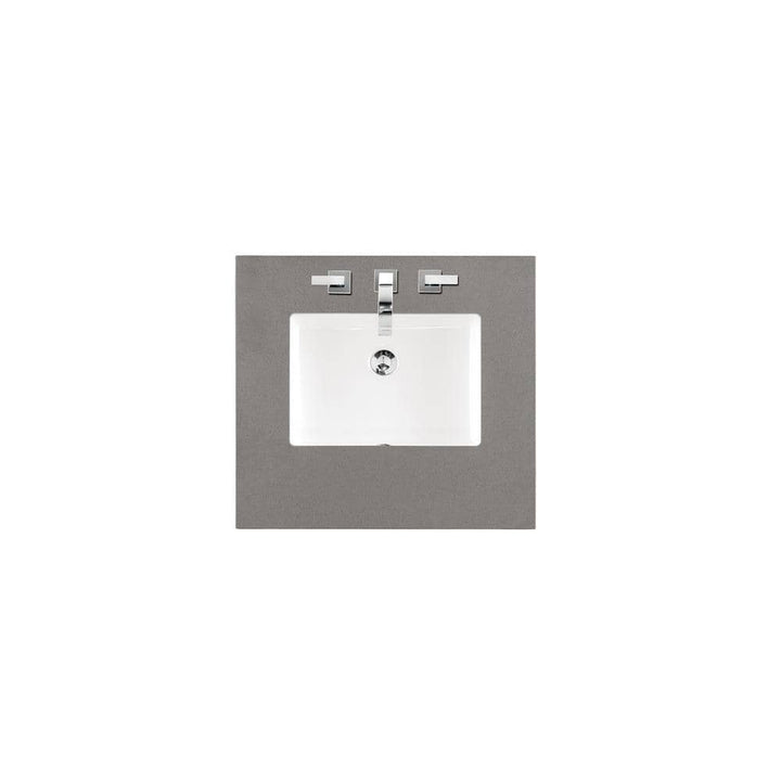 James Martin Vanities 26 in. Grey Expo Quartz Vanity Top with White Basin