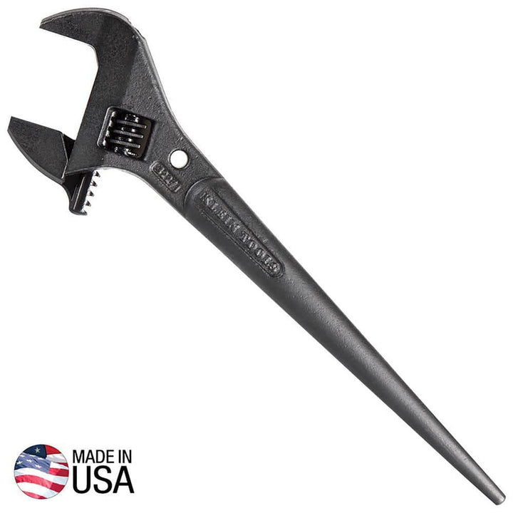 Klein Tools 10 in. Adjustable Spud Wrench, Extra-Wide 1-7/16 in. Jaw, Model 3227