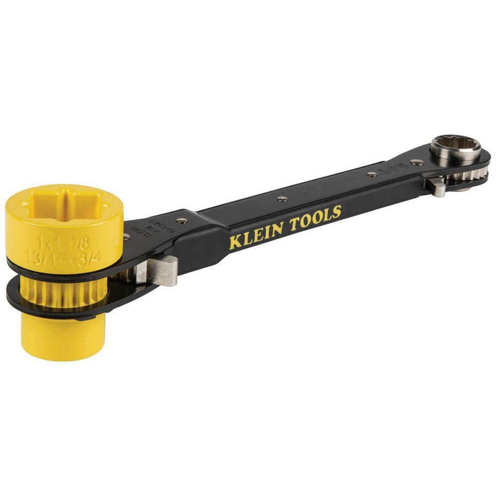 Klein Tools KT155HD 6-in-1 Heavy-Duty Ratcheting Lineman’s Wrench, 12 in.