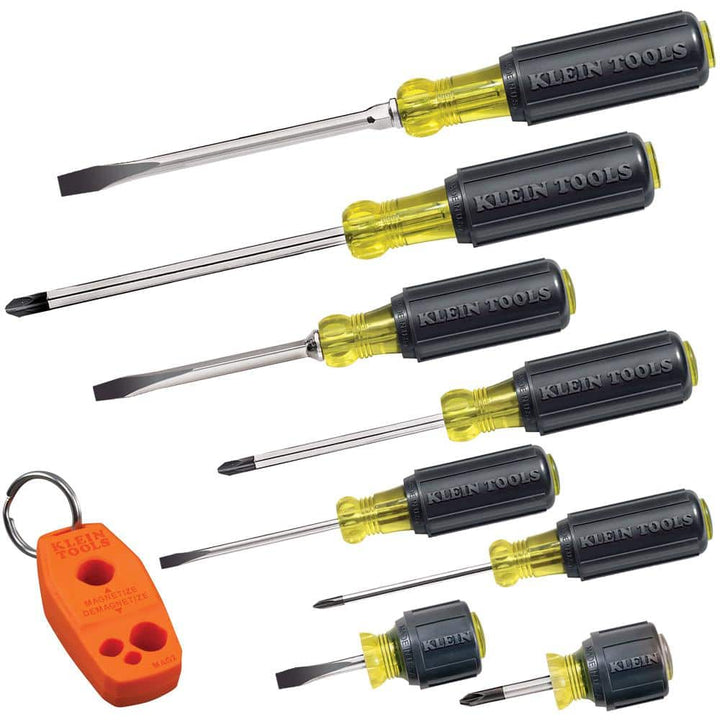 Klein Tools 85148 Screwdriver Set with Magnetizer, Cushion-Grip Handles, 8-Piece