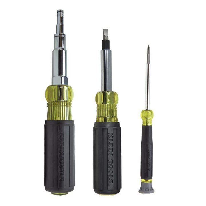 Klein Tools 3‑Piece Multi‑Bit Screwdriver and Nut Driver Set, Model 85513