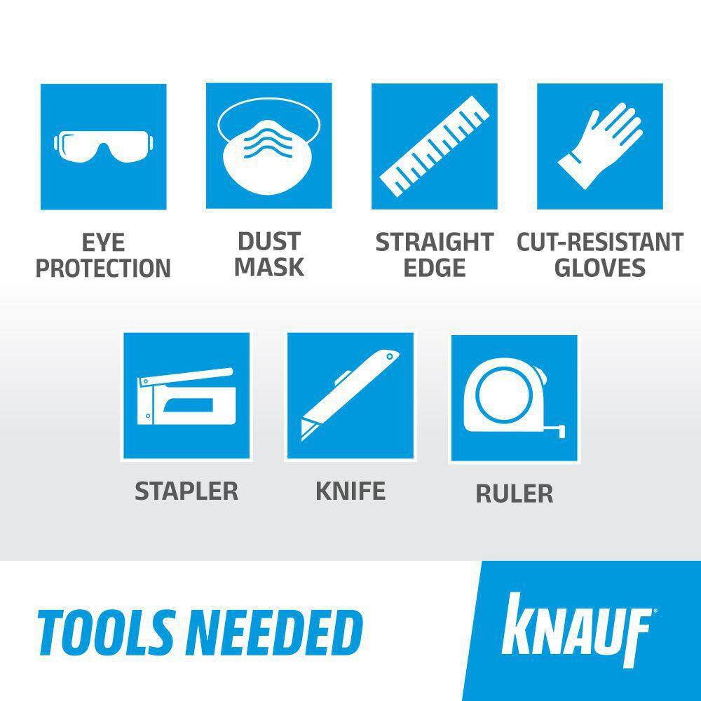 Knauf Insulation R-13 EcoRoll Foil-Faced Fiberglass Insulation Roll, 3-1/2 in. x 15 in. x 32 ft., 40 sq. ft. Coverage