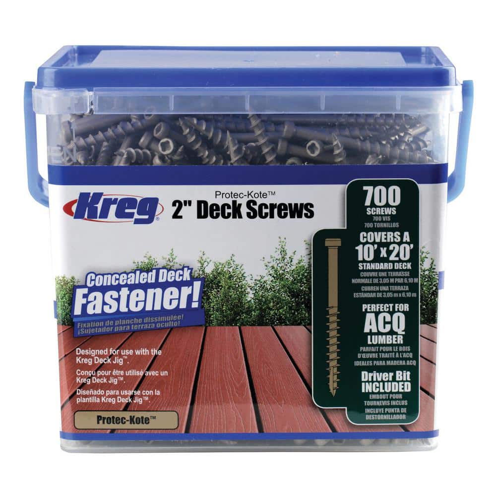 Kreg 2 in. #8 Square-Drive Pan-Head Protec-Kote Deck Screws (700-Count)