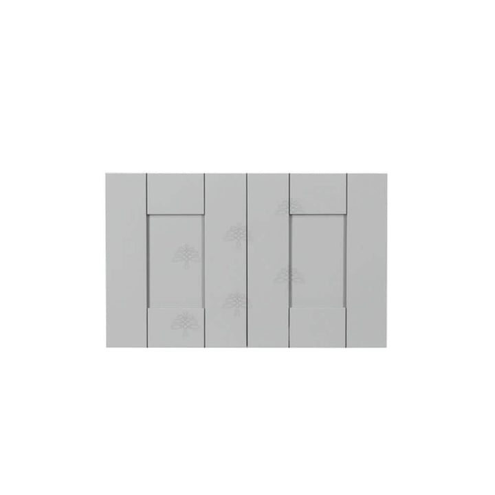 LIFEART CABINETRY Anchester Assembled 36x15x12 in. Wall Cabinet with 2 Doors No Shelf in Light Gray