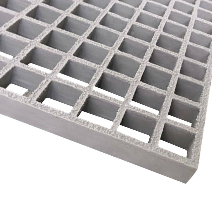 Wellco 2 ft. x4 ft. x1 in.Fiberglass Molded Grating Composite for Floors Outdoor Drain Cover,Paver,1.5 x1.5 x1in, Gray, Gritted