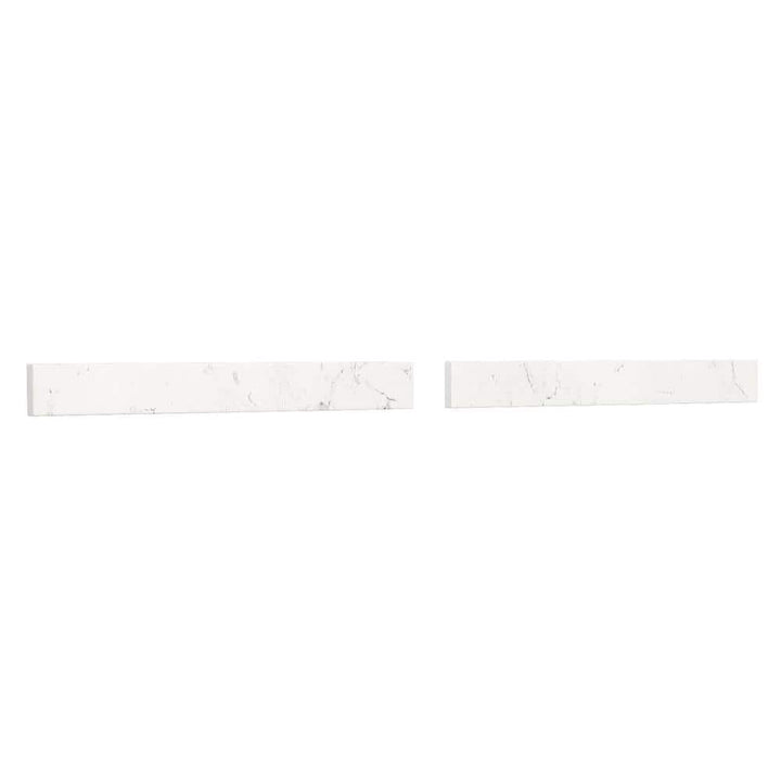 Wyndham Collection 54 in. Cultured Marble Backsplash in Light-Vein Carrara