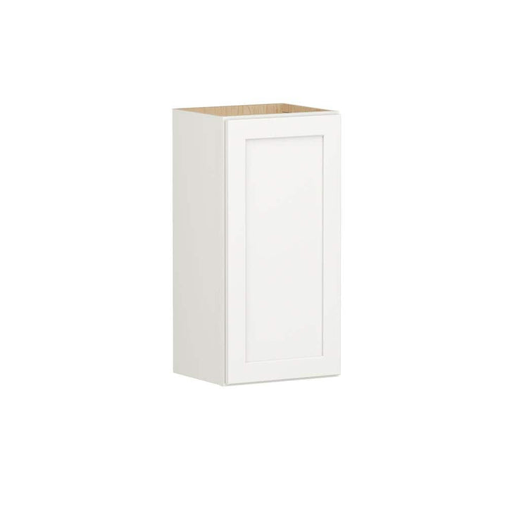 SIMPLY WOODMARK PRO Shaker Full Overlay 15 in. W x 12 in. D x 30 in. H Plywood Assembled Wall Kitchen Cabinet in Linen White