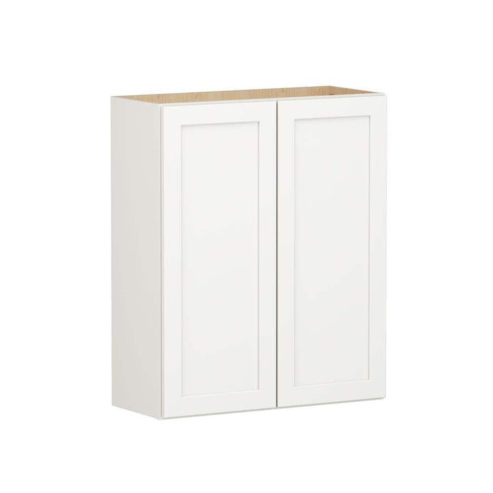 SIMPLY WOODMARK PRO Shaker Full Overlay 30 in. W. x 12 in. D x 36 in. H Plywood Assembled Wall Kitchen Cabinet in Linen White