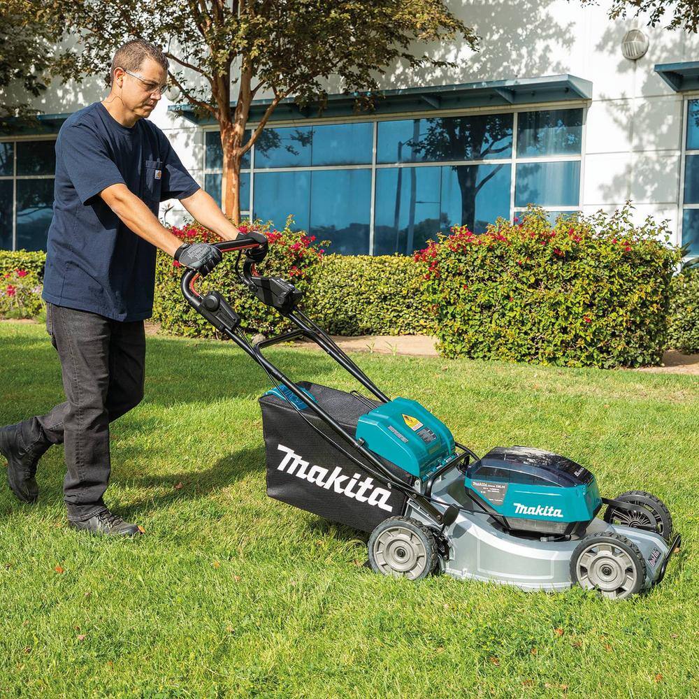 Makita 21 in. 18V X2 (36V) LXT Brushless Walk Behind Self-Propelled Lawn Mower Kit (5.0Ah) with 18V X2 (36V) LXT Blower