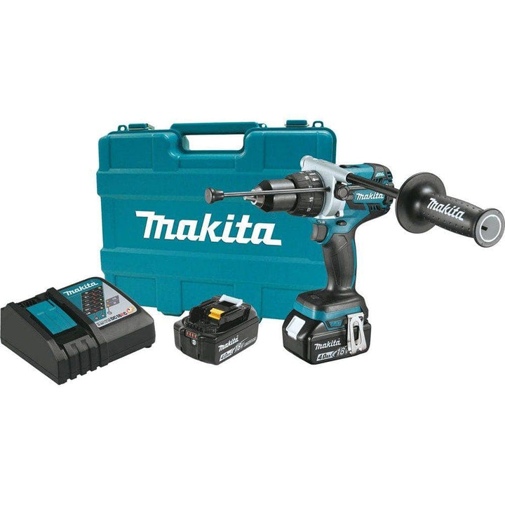 Makita 18-Volt LXT Brushless 1/2 in. Cordless Hammer Drill Kit with (2) 4.0Ah Batteries, Rapid Charger and Hard Case (XPH07MB)