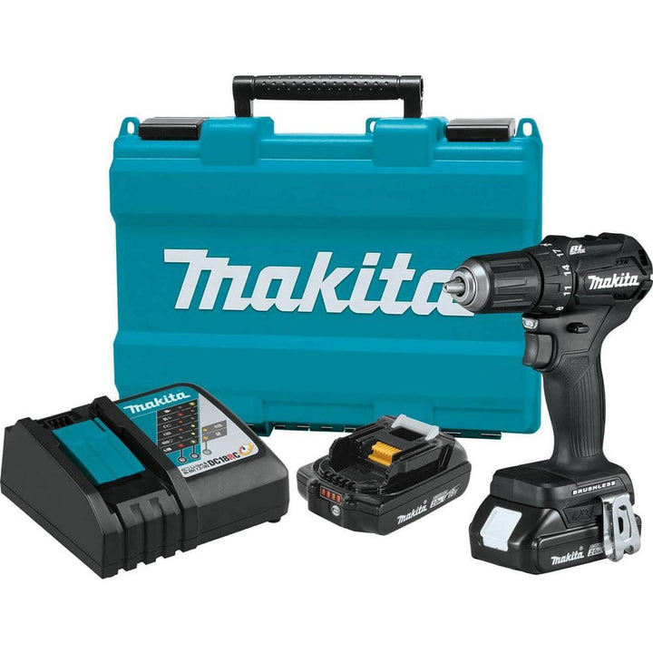 Makita 18-Volt 2.0 Ah LXT Lithium-Ion Sub-Compact Brushless Cordless 1/2 in. Driver-Drill Kit
