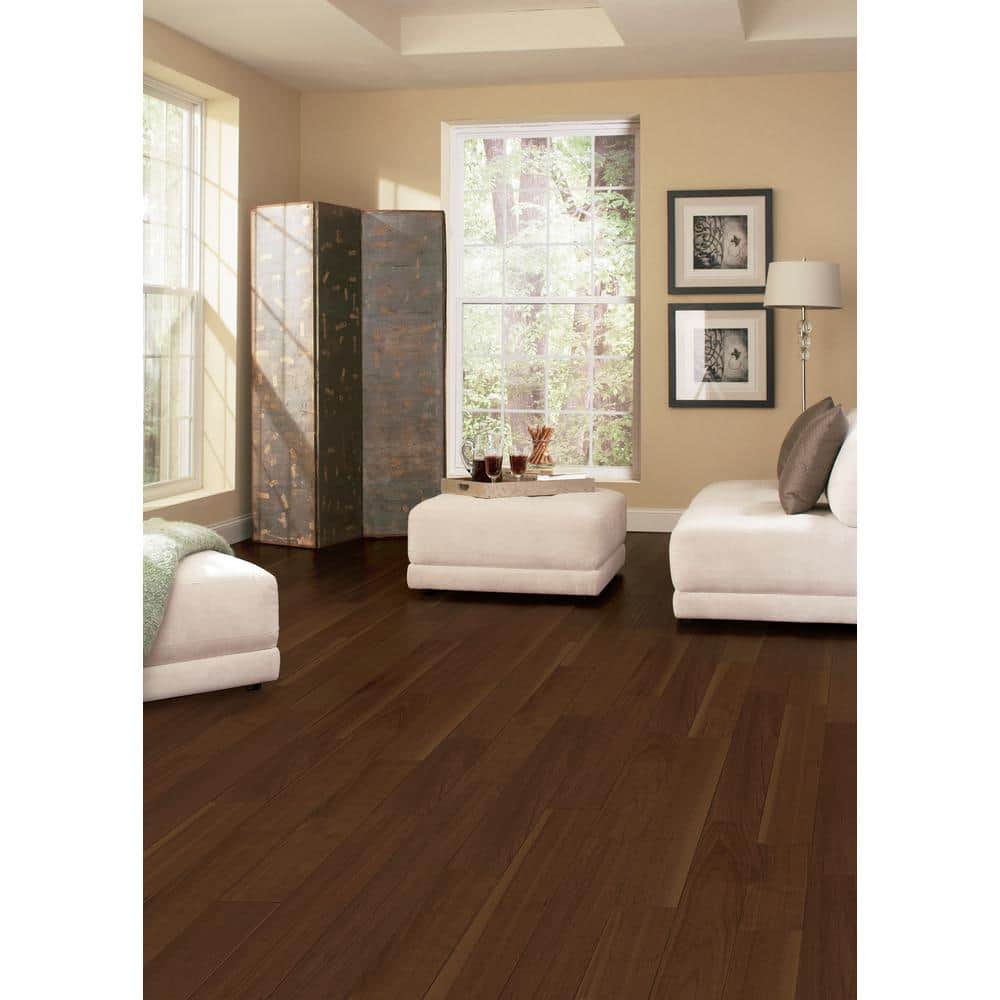 HOMELEGEND Matte American Walnut 1/2 in. T x 5 in. W x Varying Length Engineered Hardwood Flooring (26.25 sq. ft. / case)