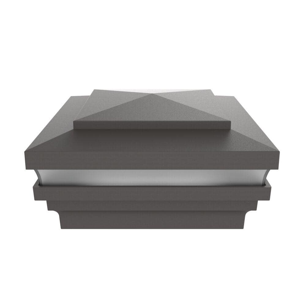 Barrette Outdoor Living 4.25 in. x 4.25 in. MZ Aluminum Wired LED Post Cap