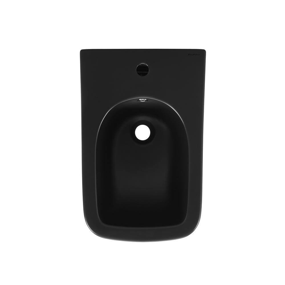 Swiss Madison Carre Elongated Matte Black Bidet - Sleek Modern Design