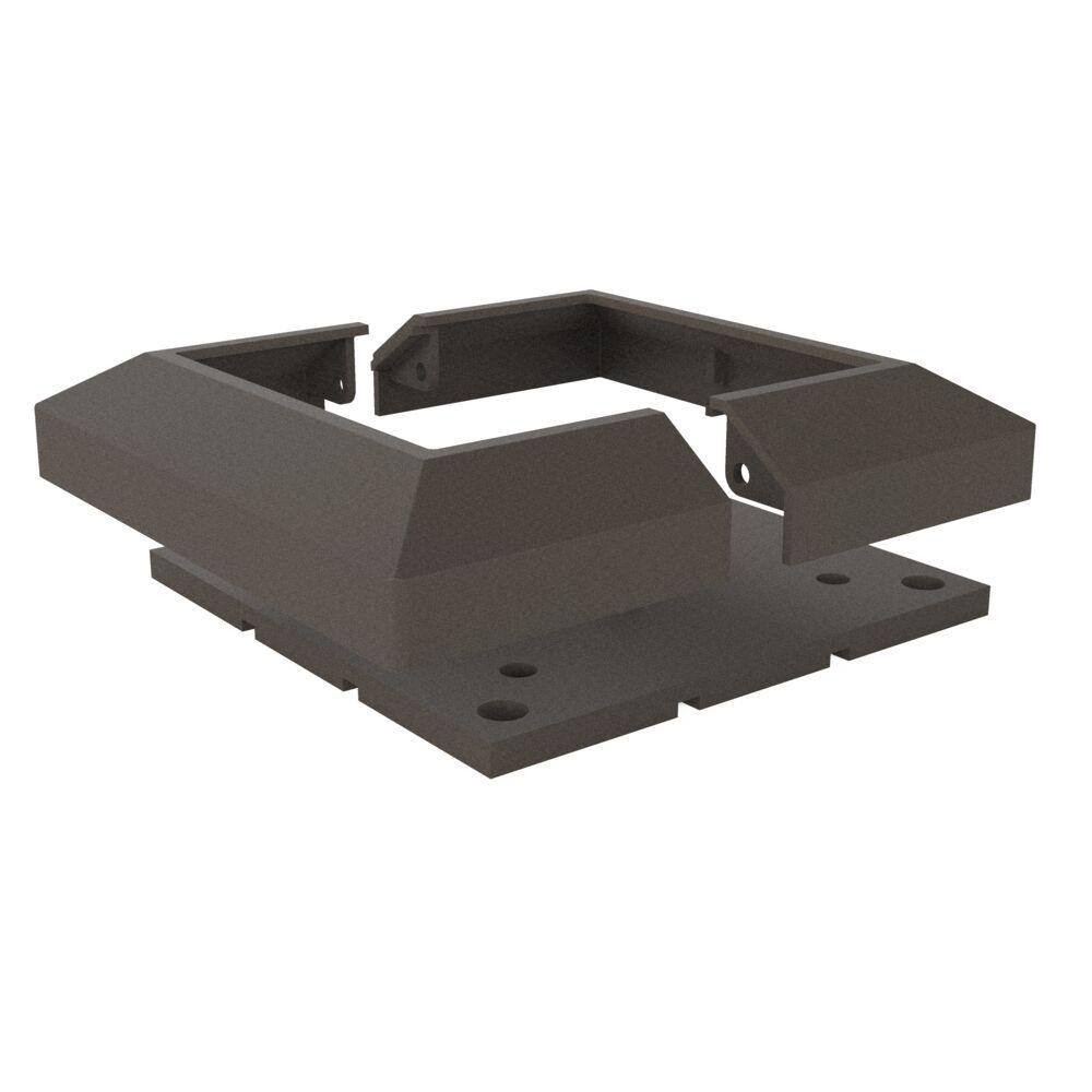Barrette Outdoor Living VersaRail 6.44 in. x 6.44 in. Matte Bronze Aluminum Rail Post Mount with Trim