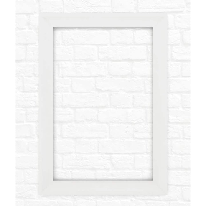 Delta 33 in. W x 47 in. H (L1) Framed Rectangular Deluxe Glass Bathroom Vanity Mirror in Matte White