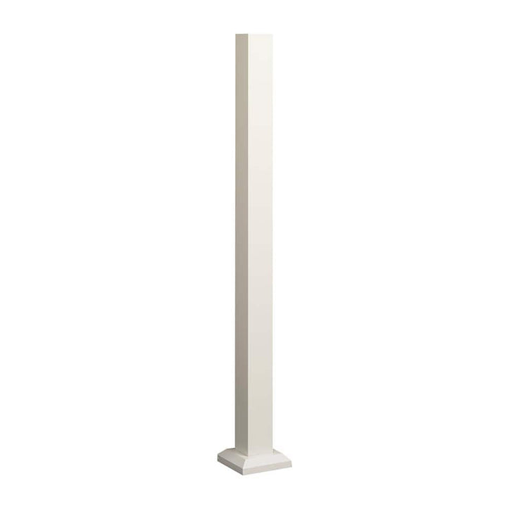 FORTRESS Al13 Home Rail 45.5 in. H x 3 in. W Aluminum Matte White Blank Post with Base Cover