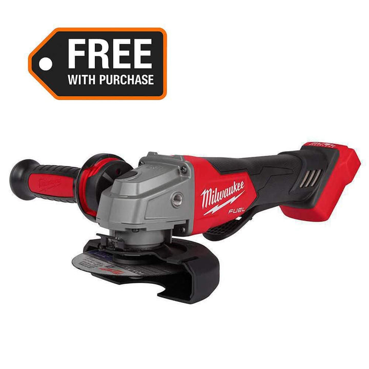 Milwaukee M18 FUEL 18-Volt Brushless Cordless 4-1/2 in./5 in. Angle Grinder, Paddle Switch, with (2) 5.0Ah Batteries & Charger