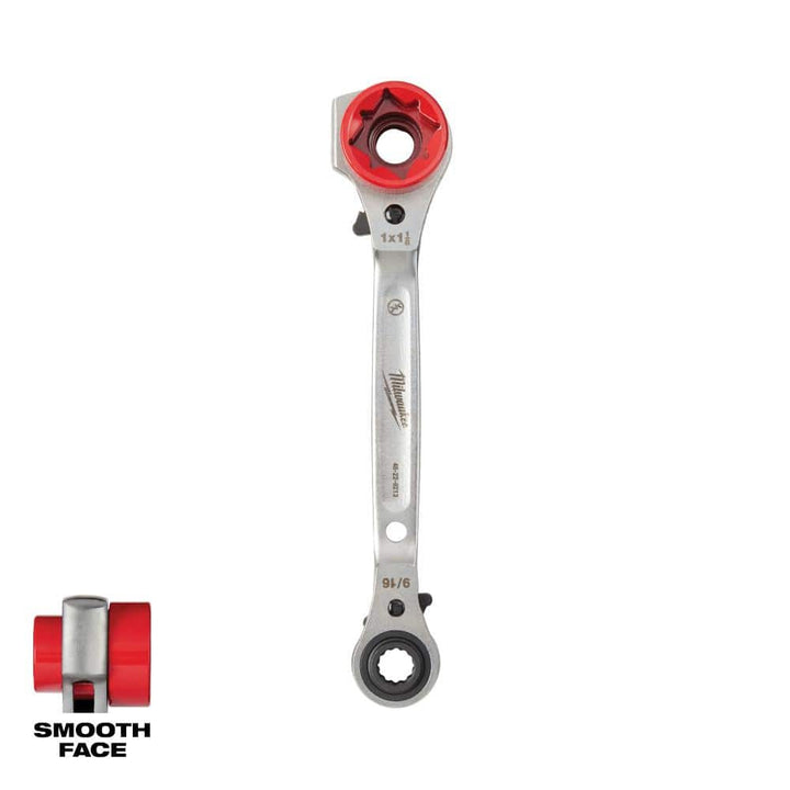 Milwaukee Lineman's 5-in-1 Ratcheting Wrench, 11.25 in. Length – Model 48-22-9216