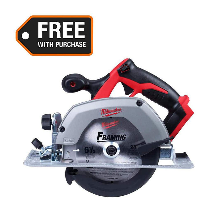 Milwaukee M18 18V Lithium-Ion Cordless 6-1/2 in. Circular Saw, Tool-Only (2630-20) with 5-Year Warranty