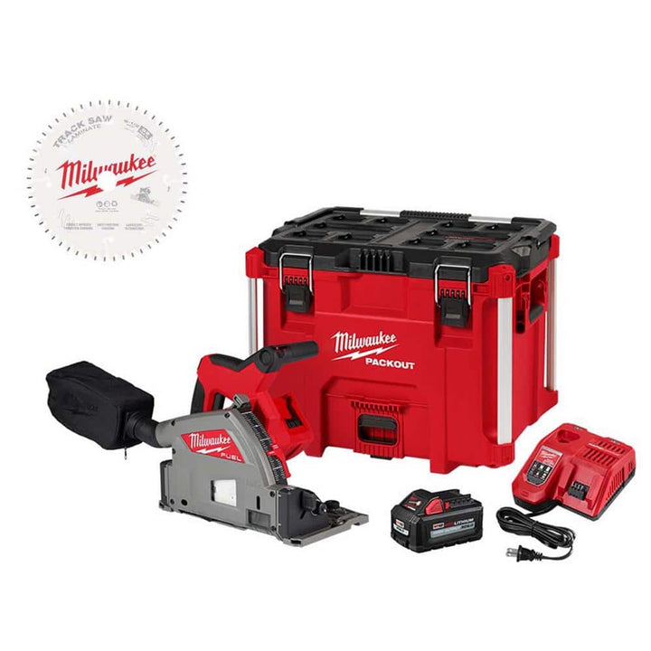 Milwaukee M18 FUEL 18V Brushless 6-1/2 in. Cordless Plunge Track Saw Combo Kit with Carbide Laminate Blade