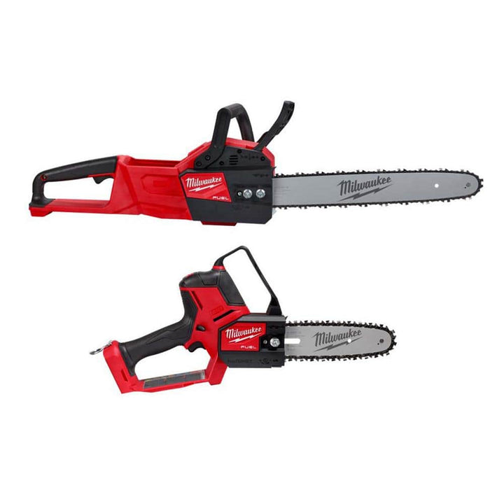 Milwaukee M18 FUEL 8 in. 18V Brushless HATCHET Pruning Saw + 16 in. Chainsaw, Tool-Only Combo (3004-20 & 2727-20)