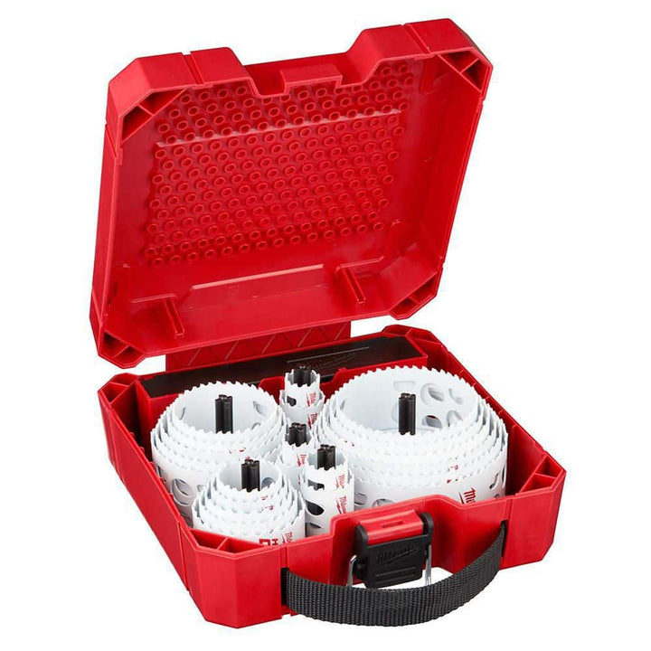 Milwaukee HOLE DOZER Bi‑Metal Hole Saw Set with RED HELIX Cobalt Drill Bit Set (57-Piece)