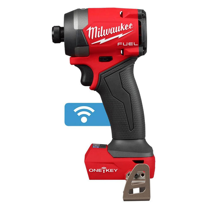 Milwaukee M18 FUEL ONE‑KEY 18V Lithium‑Ion Brushless Cordless 1/4 in. Hex Impact Driver, Tool‑Only (2957-20)