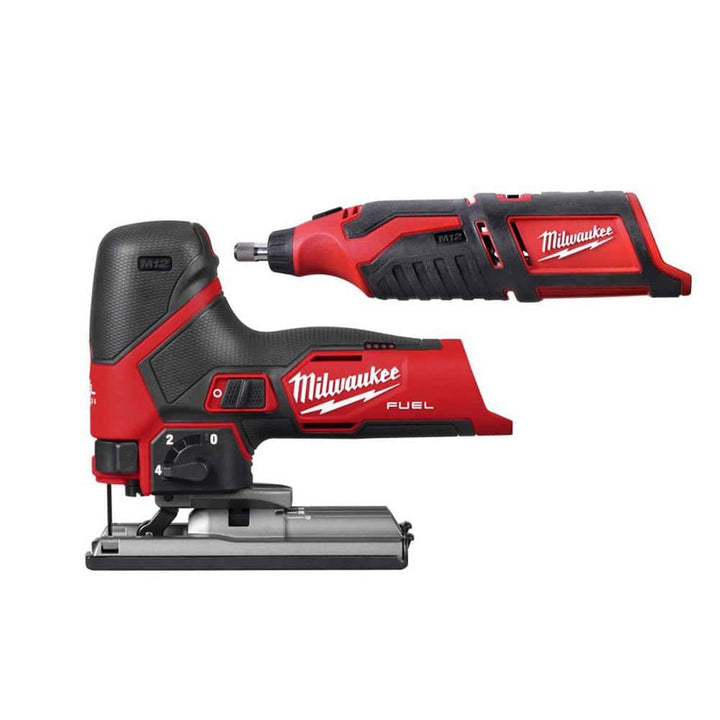 Milwaukee M12 12-Volt FUEL Lithium-Ion Cordless Jig Saw with M12 Rotary Tool, 7/8 in Stroke, Tool-Only