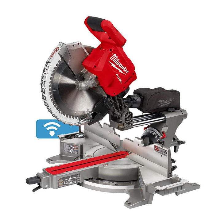 Milwaukee M18 FUEL 18V Brushless Cordless 12 in. Dual-Bevel Sliding Compound Miter Saw with ONE-KEY (Tool-Only)