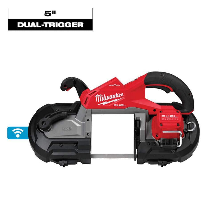 Milwaukee M18 FUEL 18V Cordless Deep Cut Band Saw Kit with ONE-KEY, 5 in. Capacity, 2 Batteries (2929S-22)