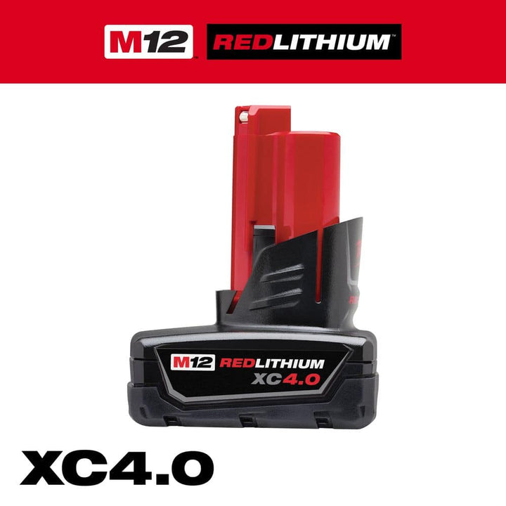 Milwaukee M12 12-Volt REDLITHIUM XC 4.0Ah Extended Capacity Battery Pack (48-11-2440)