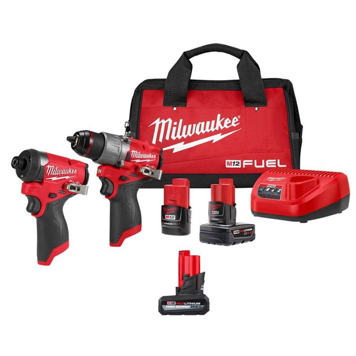 Milwaukee M12 FUEL 12-Volt Lithium-Ion Brushless Cordless Hammer Drill and Impact Driver Combo Kit (2-Tool) with 6.0Ah Battery