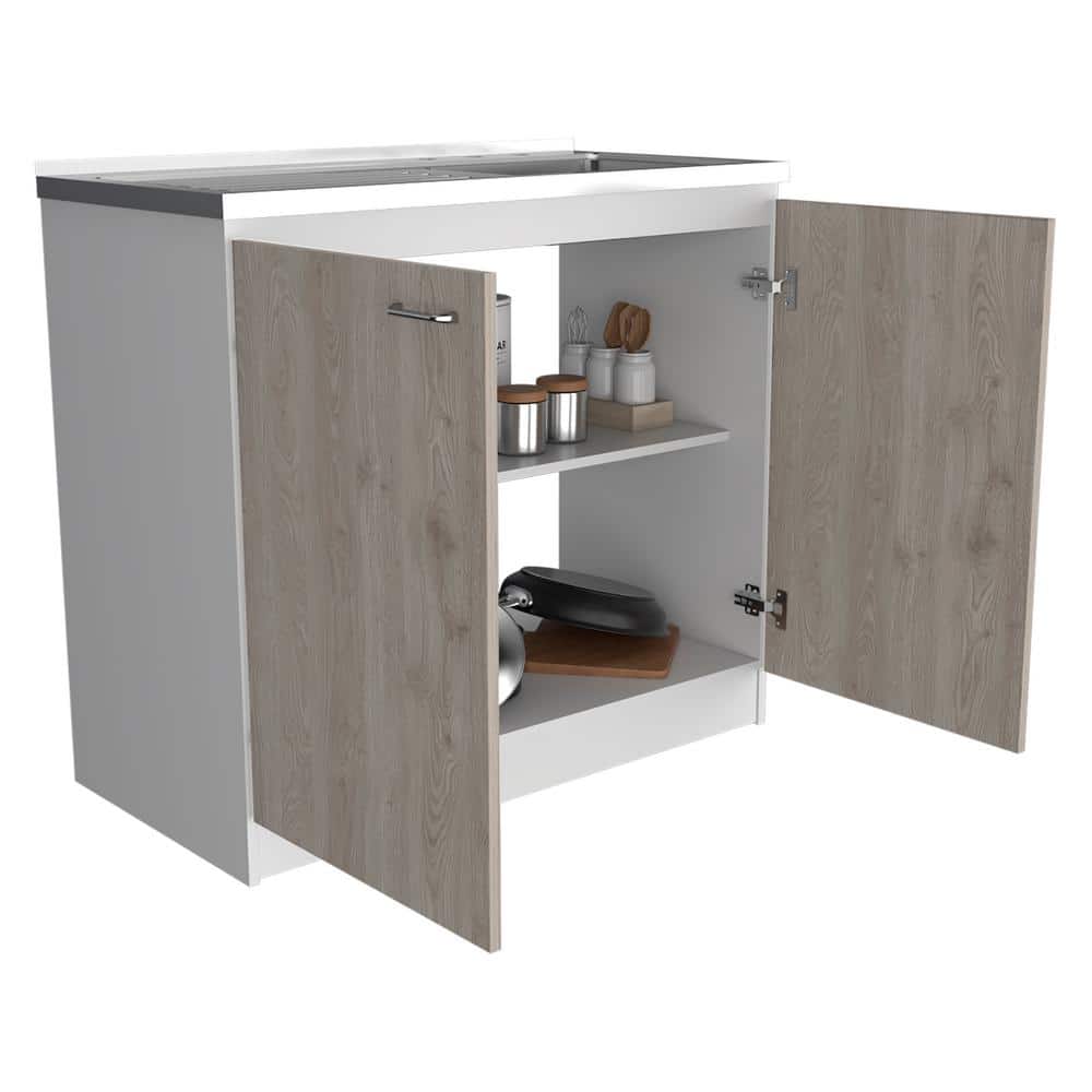 Aoibox Freestanding Multi-Color Stainless Steel Laundry Sink with Cabinet