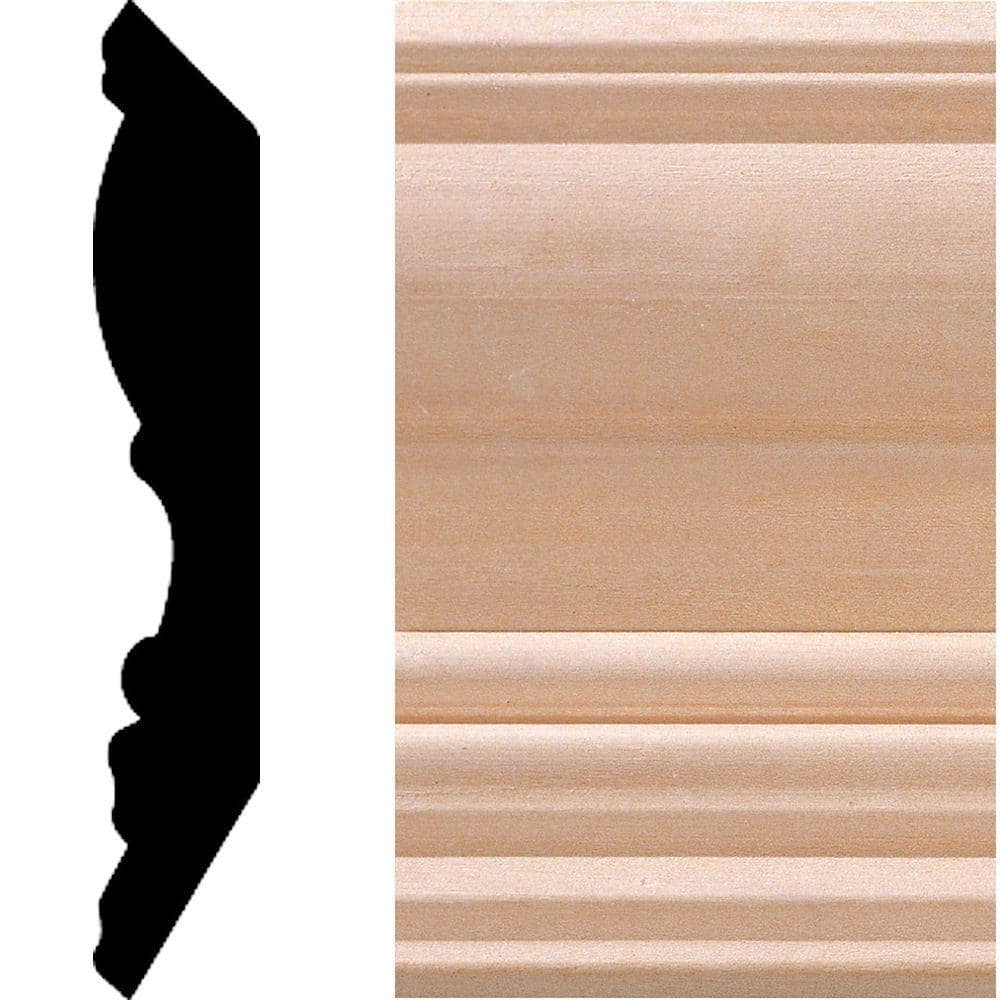 HOUSE OF FARA 3/4 in. x 4-1/2 in. Hardwood Crown Moulding