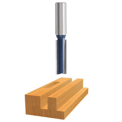 Bosch 7/16-in Carbide-Tipped Double-Flute Straight Router Bit