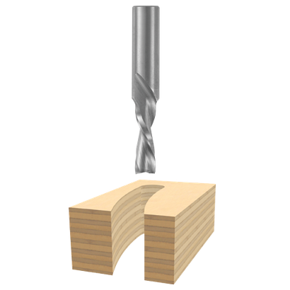 Bosch 3/16-in Solid Carbide Downcut Spiral Router Bit