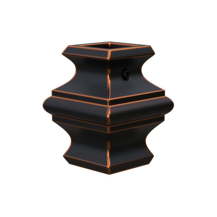 EVERMARK Stair Parts 1/2 in. Oil Rubbed Bronze Metal Knuckle Baluster Fitting for Stair Remodel