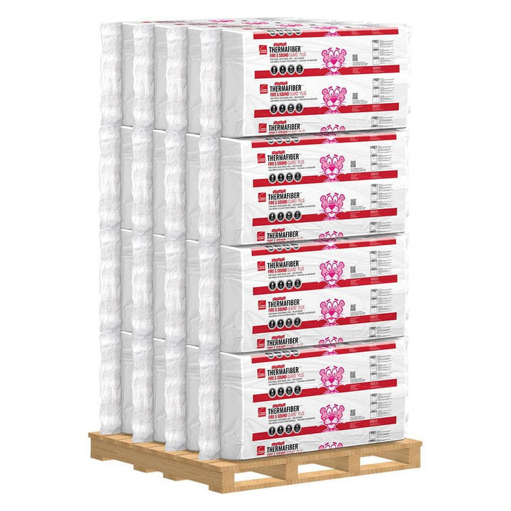 Owens Corning R-21 Thermafiber Fire and Sound Guard Plus Mineral Wool Batts, 5.5 in. x 23 in. x 47 in. (16 Bags)