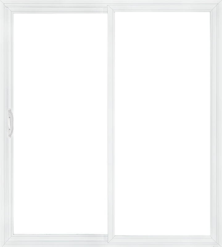 JELD-WEN V-4500 60-in x 80-in 4-9/16-in Low-E Argon Desert Sand Vinyl Left-Hand 2-Panel Sliding Patio Door with Screen