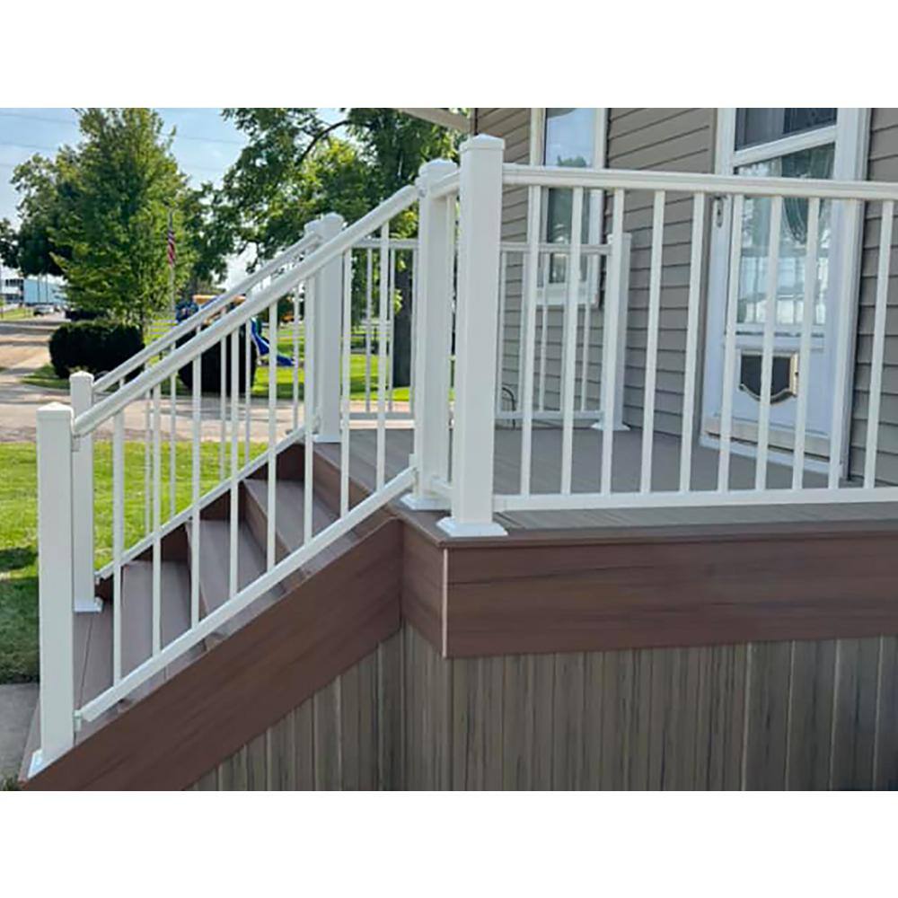 Pegatha Plus 8 ft. x 36 in. Brown Fine Textured Aluminum Level Rail Kit