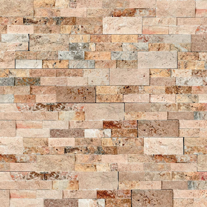 MSI Picasso Ledger Panel 6 in. x 24 in. Natural Travertine Wall Tile, Textured Split Face (10 Cases, 60 sq. ft. Pallet)